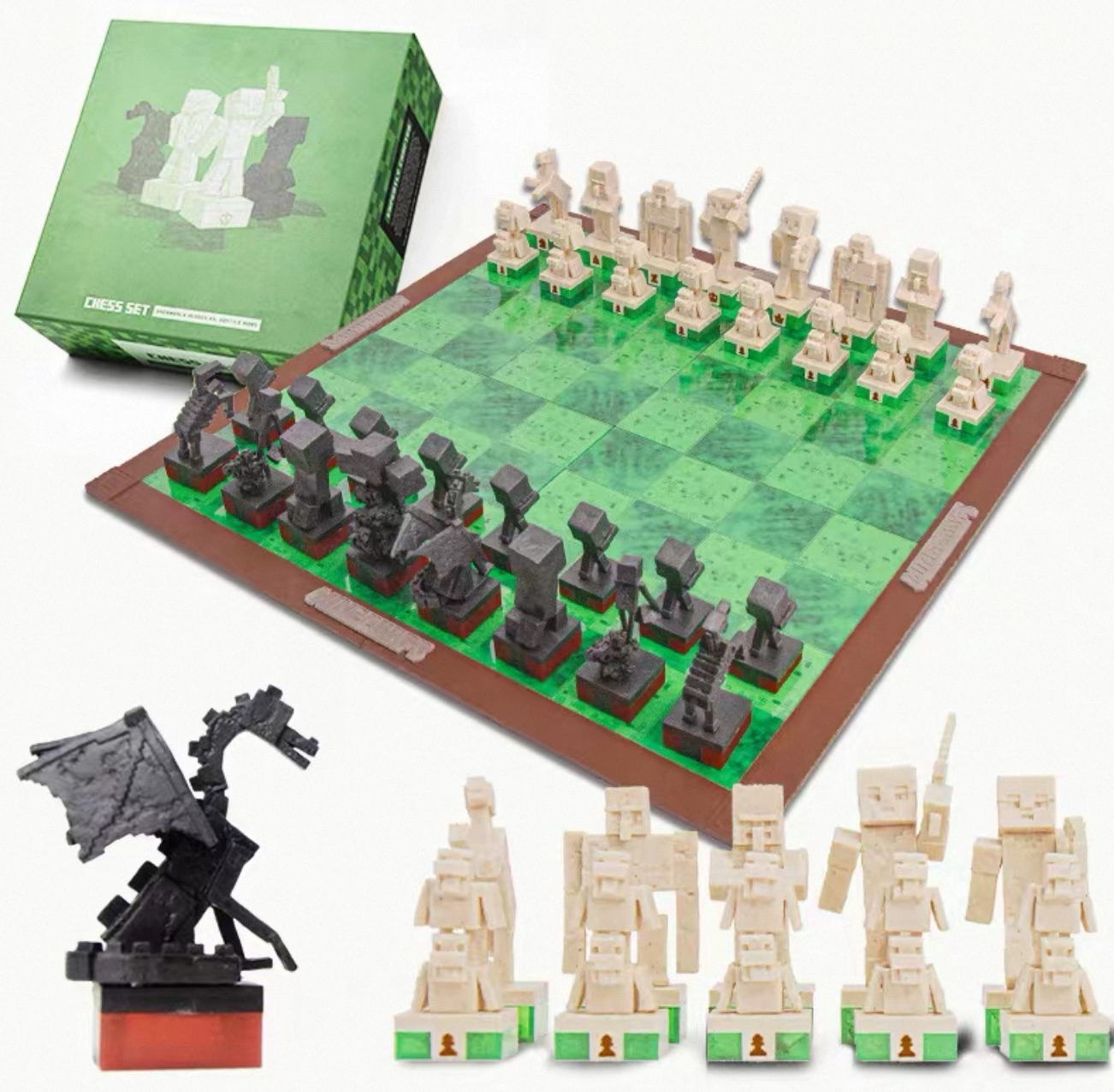 Minecraft Themed Chess Set